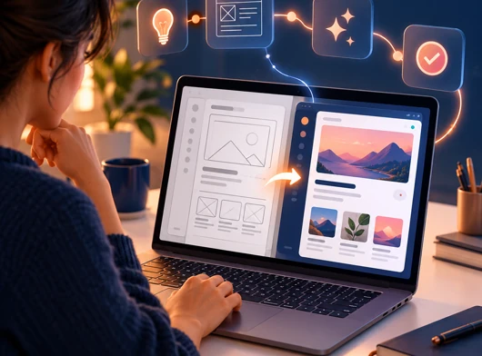 Yapay zekâ destekli fikirden prototipe geliştirme akışı
